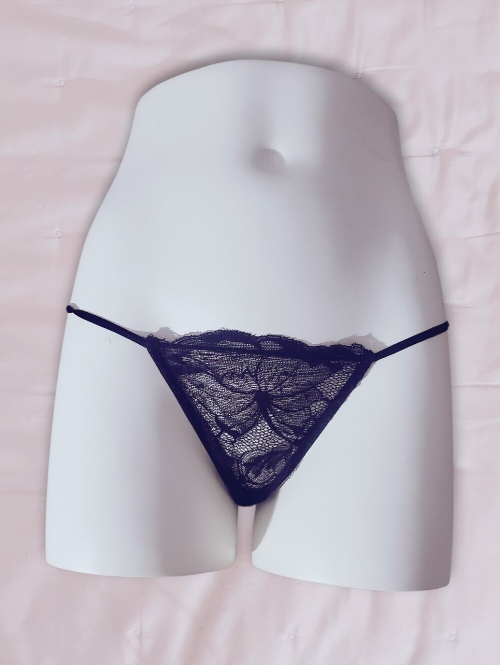 Rare La SENZA Sheer Lace-Back Sheer Low Rise Panty